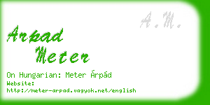 arpad meter business card