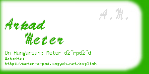 arpad meter business card